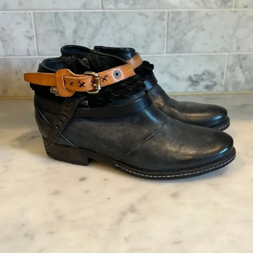 A.S.98 Black Ankle‎ Bootie Sz 36/6
